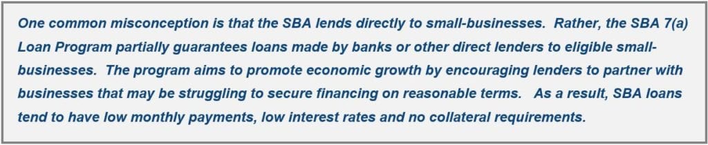 sba loan benefits